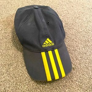 Adidas yellow and grey ball cap
